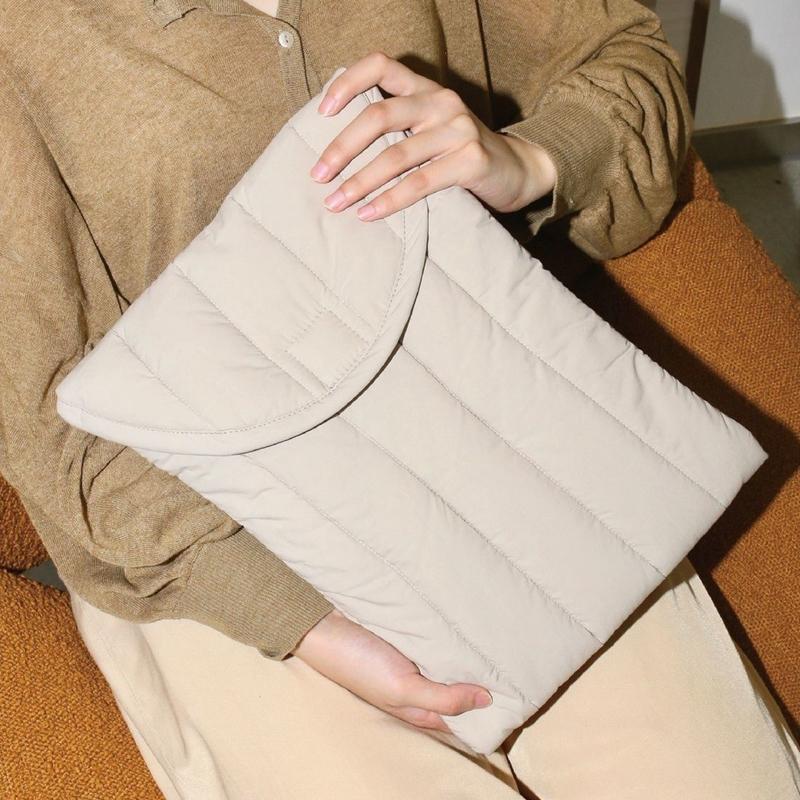 V562-B2067304060DBT-227191-00 Lightweight Cotton Embroidery Inner Bag for Protection - Orange Pink - 12.9-13.3 Inch - Image 1