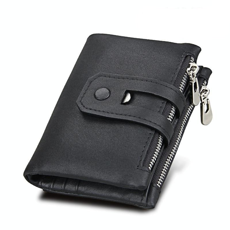 V562-B3801BCC-202502241430-00 Men Rfid Blocking Cowhide Leather Wallet - Crazy Horse Texture - Ccb1083B - Image 1