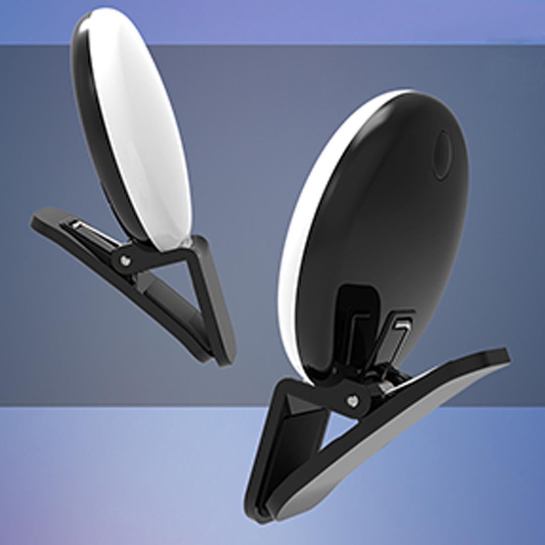 V562-B4705SCS-202502241710-00 Portable Mini Beauty Light for Smartphones - 3 Brightness Levels 9 Led Warm / White - Iphone Galaxy Huawei Xiaomi Lg Htc - Black - Image 1