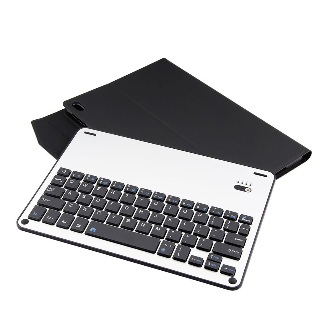 V562-B5459D6PI-202504291906-00 Aluminum Keyboard & Leather Tablet Case For Ipad Pro 10.5 / Air 2019 - Bluetooth Detachable Water Repellent - Black - Image 1