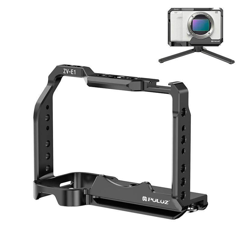 V562-B7113UP-202503062055-00 Aluminum Camera Cage For Sony Zv-E1 Stabilizer - Black - Image 1