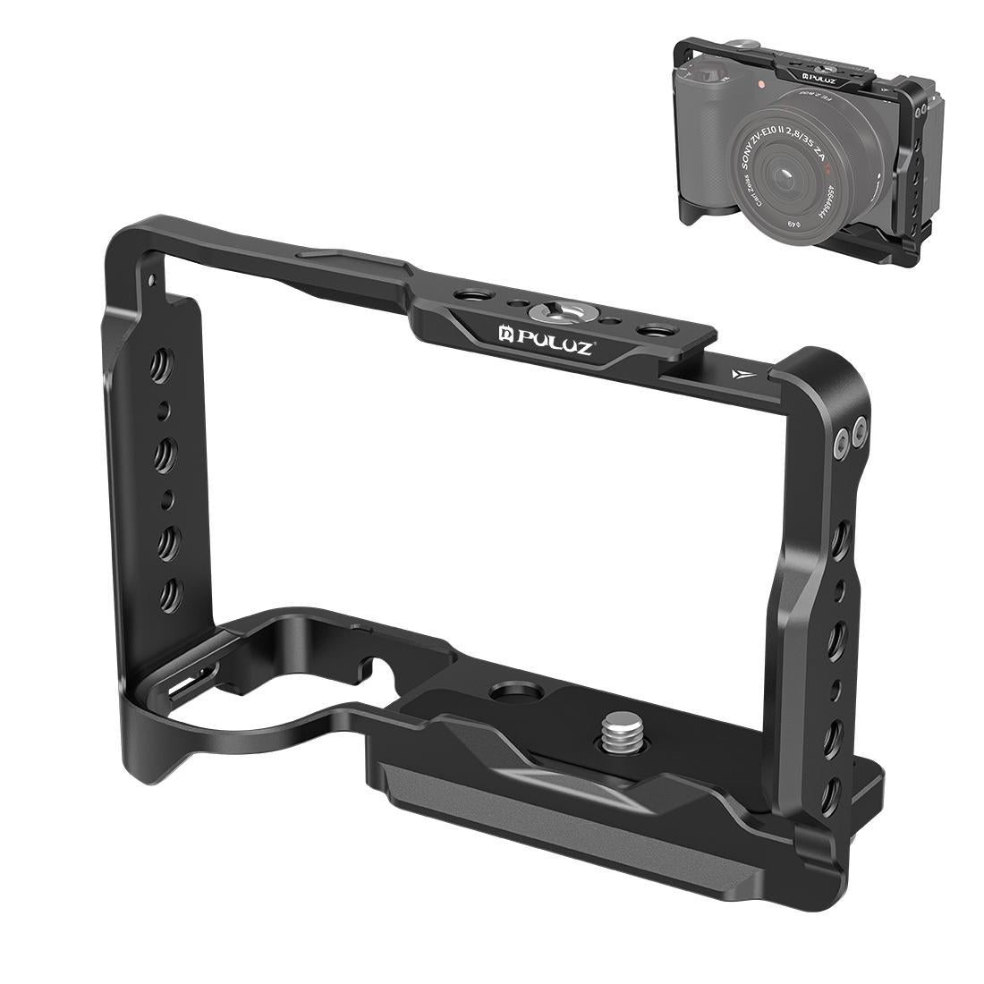 V562-B9123UP-202503062130-00 Camera Cage Stabilizer - Black Metal for Sony Zv-E10 Ii - Image 1