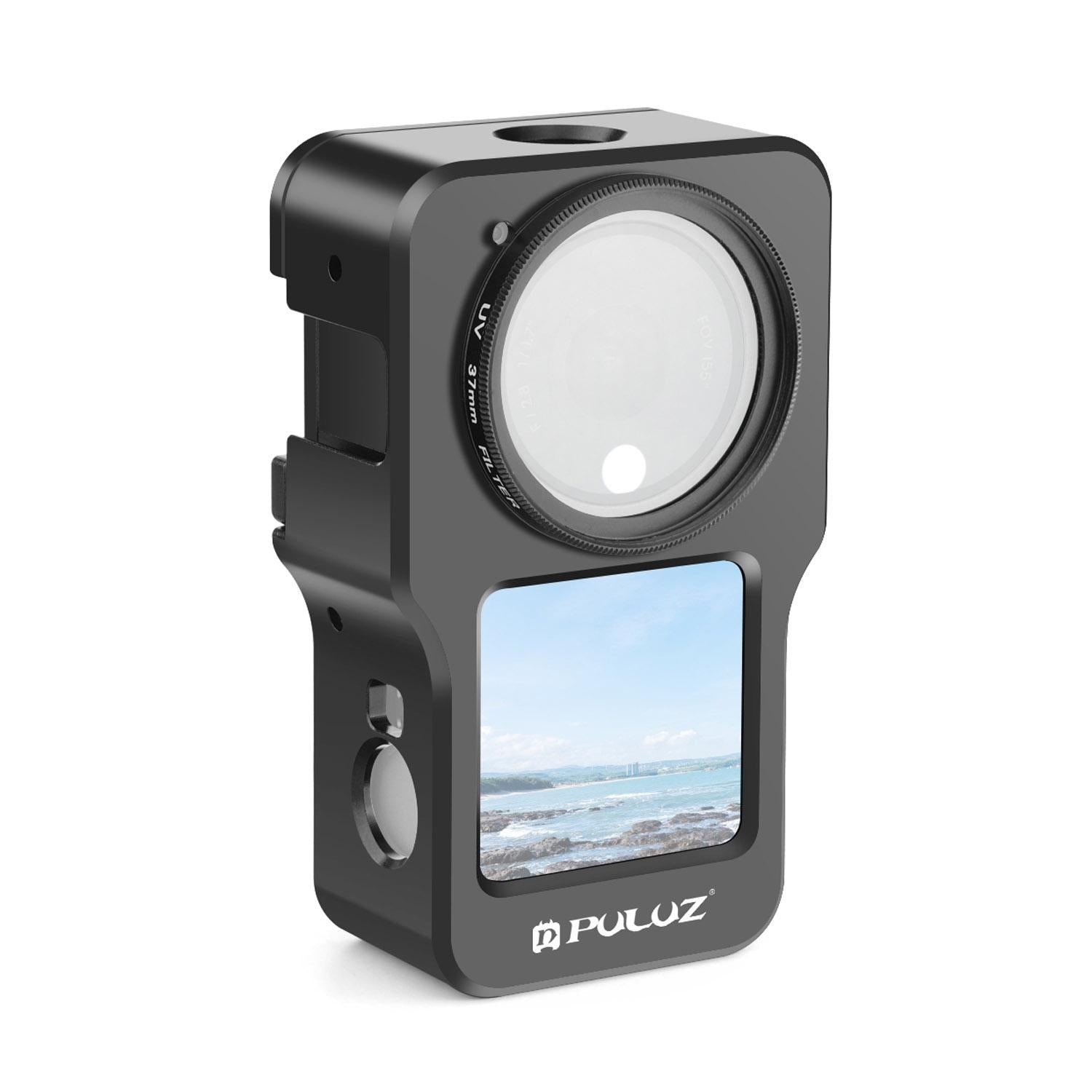 V562-B935UP-202502241730-00 Aluminum Cage for Dji Action 2 - Cnc Alloy - Black - Image 1