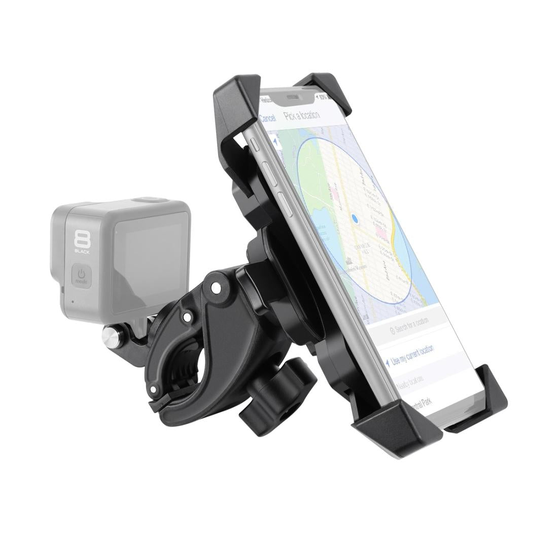 V562-B9890ACD-202502212250-00 Bicycle Gps Navigation Mount for Handlebars - Compatible with 4.0-6.5 Phones and Gopro - Image 1