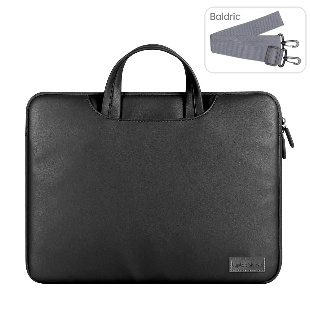 V562-C100415400ADE-202502282216-00 13 / 14 Inch Waterproof Pu Laptop Inner Bag - Black - Image 1
