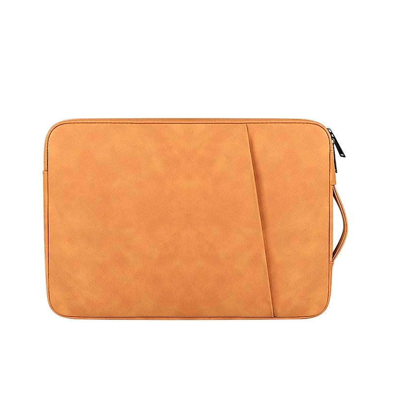 V562-C100667100ADE-202504251635-00 13.3 Inch Sheepskin Notebook Inner Bag - Natural - Cowhide Yellow - Image 1