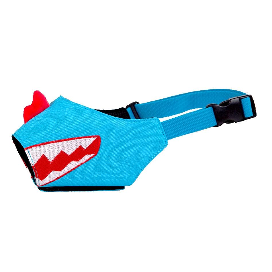 V562-C1011552060DBT-202503261935-00 Cartoon Dog Mouth Cover Anti-Bite Nylon Dog Mask - Size L - Blue - S - Image 1