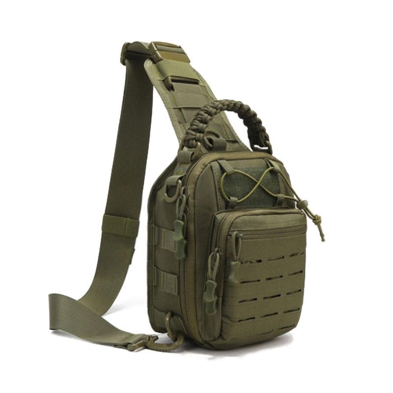 V562-C1026492060DBT-202503041241-00 Multifunctional Laser Cut Crossbody Bag For Outdoor Sports - Green - Image 1