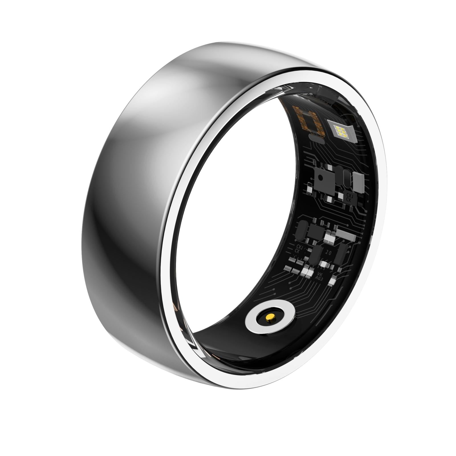 V562-C102706200AYS-202504281826-00 Smart Ring For Health Monitoring And Family Care - Size 20 - Silver - Image 1