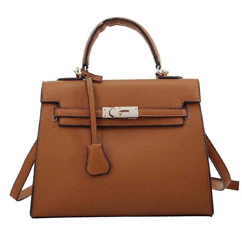 V562-C1030514060DBT-202503041311-00 Stylish Winter Crossbody Bag for Women - Single Shoulder Kelly Design - Brown - Image 1