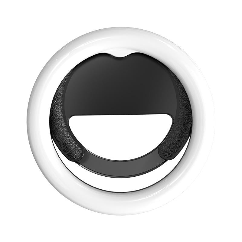 V562-C1031254060DBT-202502241550-00 Clip-on Half-ring Fill Light for 10cm Mobile Phones - Black - Image 1