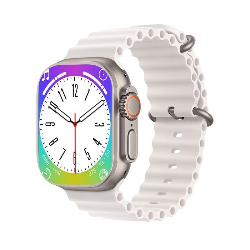 V562-C104219500ADE-202504252016-00 1.5 Inch Silicone Band Smart Watch Bluetooth Call / Heart Rate / Blood Pressure / Blood Oxygen - White - Image 1