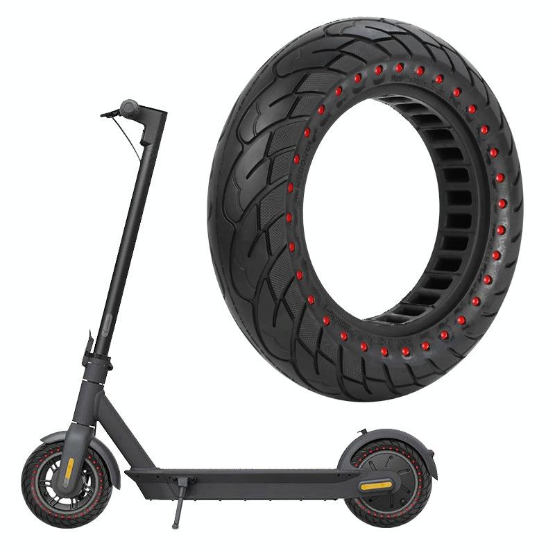 V562-C1045104060DBT-202505262136-00 10 Inflatable Honeycomb Solid Run-flat Tire Electric Scooter - 36Mm Slot Red - Image 1