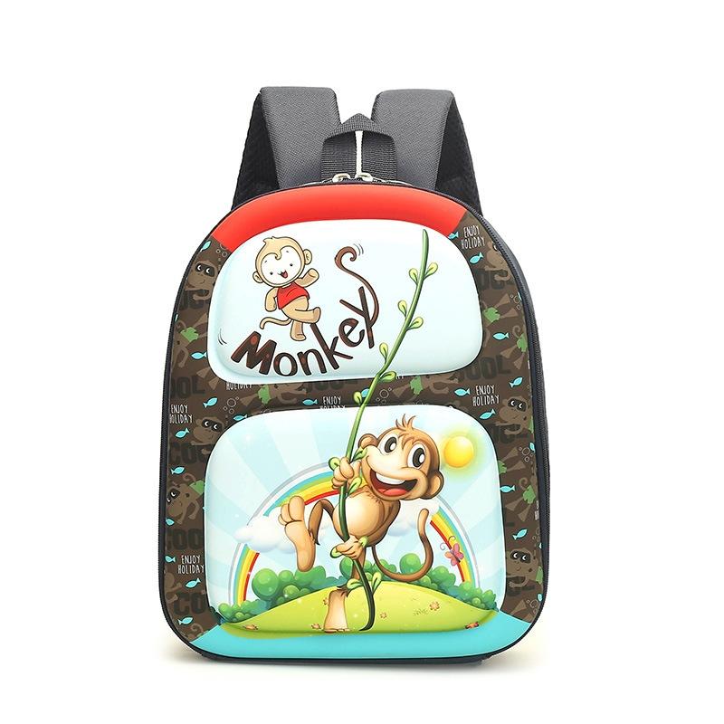 V562-C1047324060DBT-202504251546-00 Kindergarten 3d Cartoon School Bag - Ideal for Little Ones - Monkey - Image 1