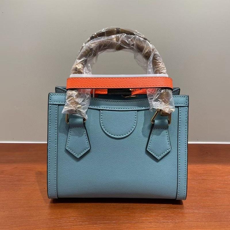 V562-C104823050DBT-202504251516-00 Versatile Bacchus Shoulder Bag in First Layer Cowhide - Sky Blue - Image 1