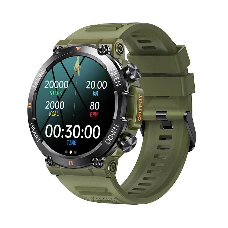 V562-C1057192060DBT-202504252048-00 1.39 Inch Heart Rate / Blood Pressure / Blood Oxygen Monitoring Smart Calling Watch - Green - Image 1