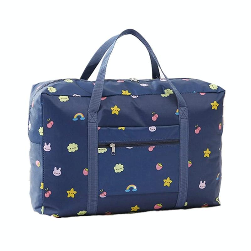 V562-C1065463060DBT-202502271745-00 Waterproof Foldable Travel Bag - Compact & Durable - Navy Blue Rainbow - Image 1