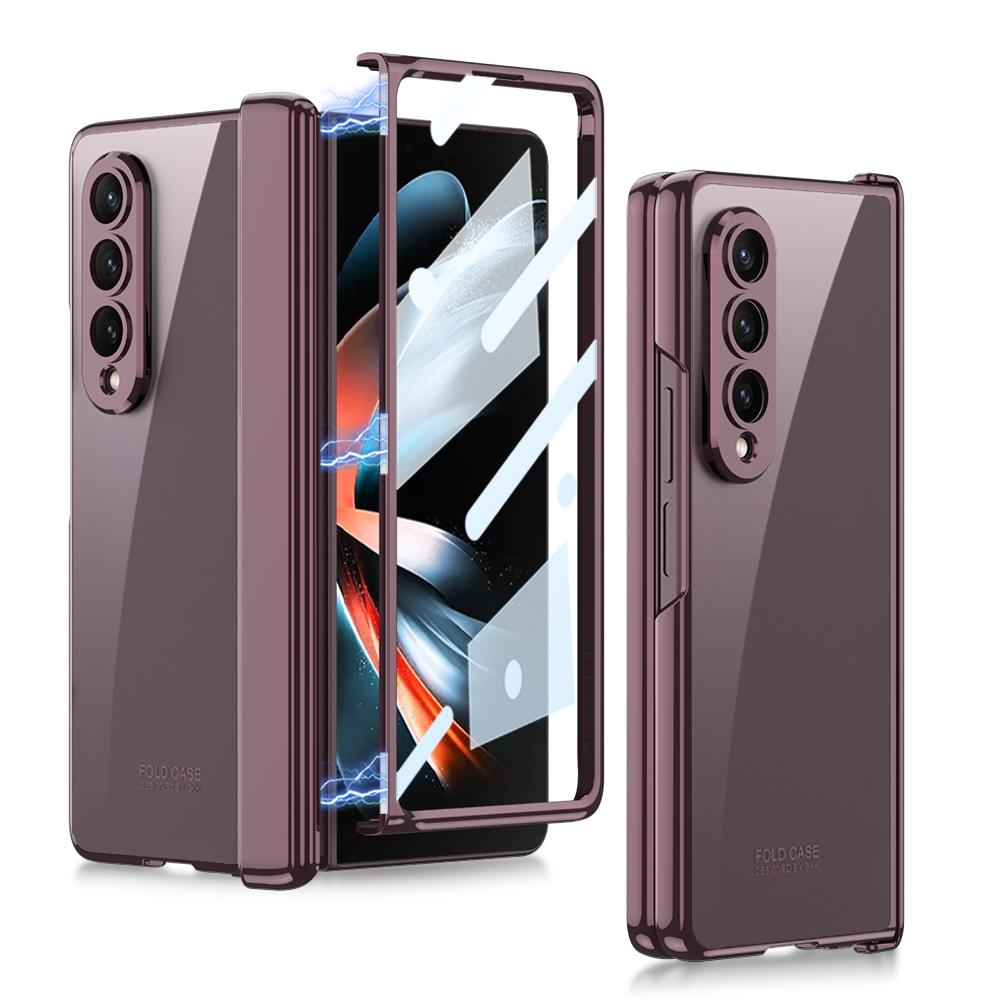 V562-C107157300ADE-202505291235-00 For Samsung Galaxy Z Fold4 5G Magnetic Hinged Case - Wine Red - Image 1