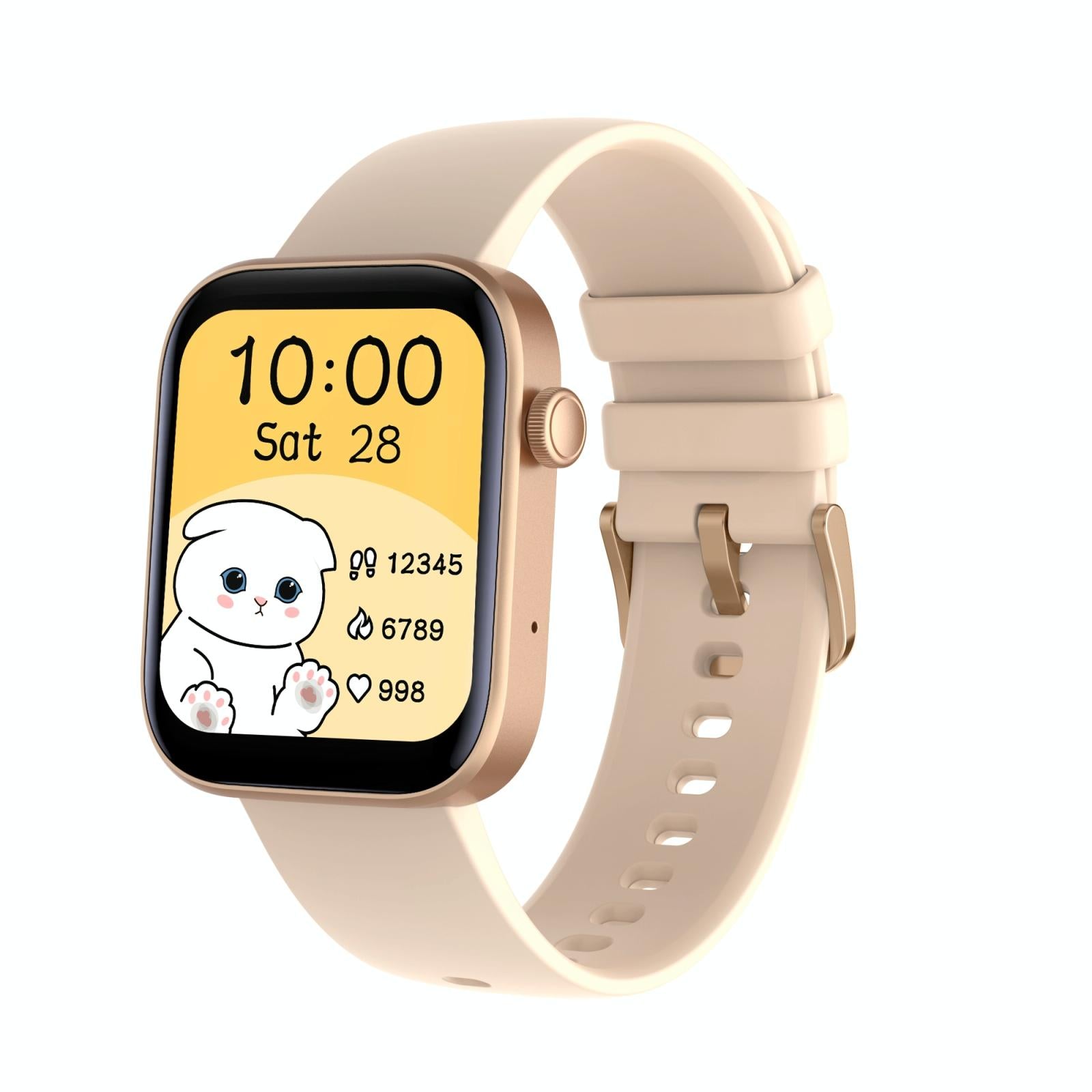 V562-C107652600ADE-202504252023-00 1.8 Inch Tft Screen Bluetooth Smart Watch Support Heart Rate Monitoring & 100+ Sports Modes - Gold - Image 1