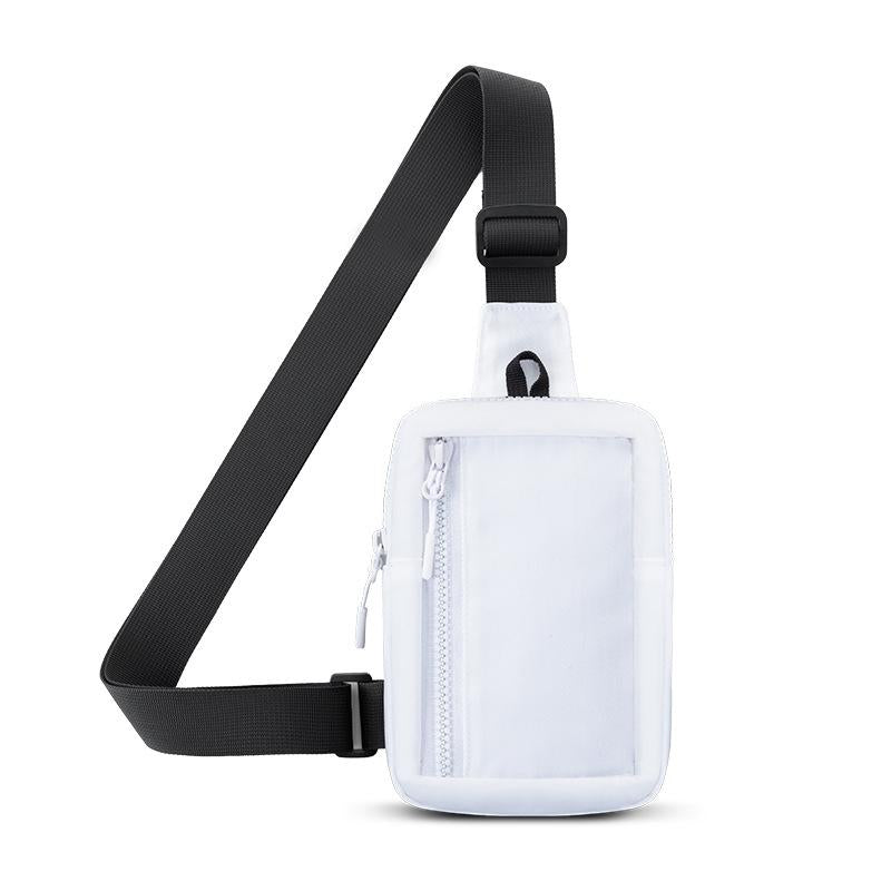 V562-C1077115060DBT-202503032026-00 Crossbody Chest Pack For Outdoor Sports Unisex Cell Phone Bag - White - Image 1