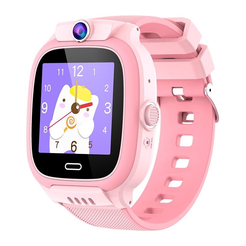 V562-C1077534060DBT-202504252106-00 1.44 Inch 4G Video Call Waterproof Smart Children Phone Watch With Sos Function - Pink - Image 1