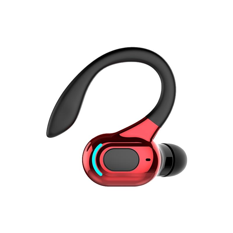 V562-C1082581060DBT-202505261810-00 Wireless Sports Earphones - F8 Bluetooth 5.1 Ear-mounted Stereo - Black + Red - Image 1