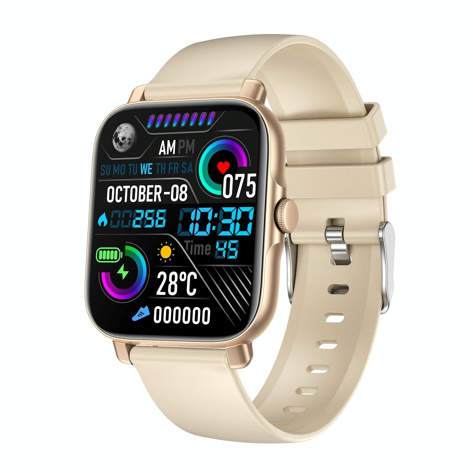 V562-C108322300ADE-202504251906-00 1.69 Inch Ip67 Waterproof Smart Watch With Bluetooth Call & Multiple Sports Modes - Gold - Image 1