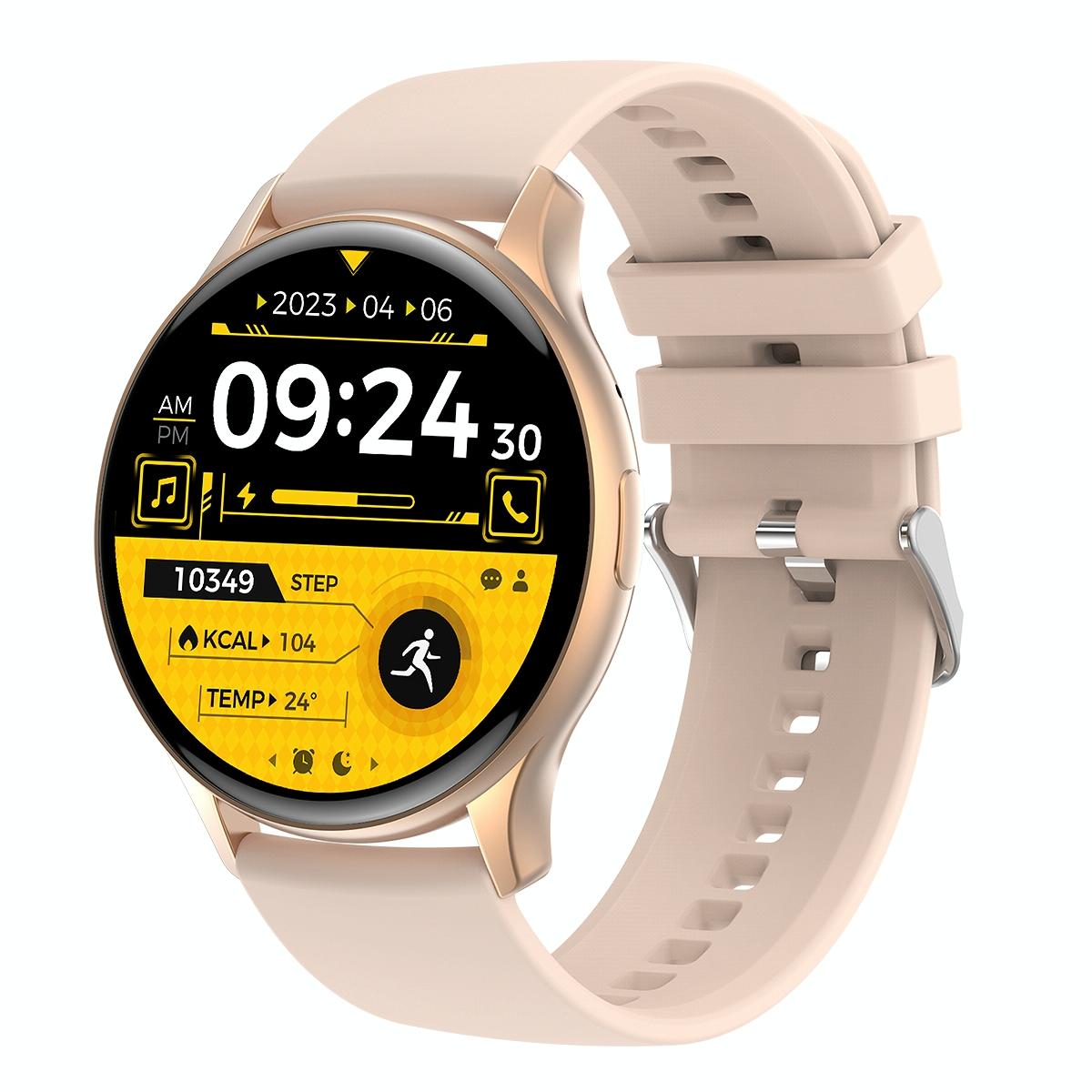 V562-C108986600ADE-202504251842-00 1.43 Inch Bt5.0 Ip67 Sport Smart Watch Support Bluetooth Call / Message Notification / Heart Rate / Blood Pressure Health Monitor - Gold - Image 1