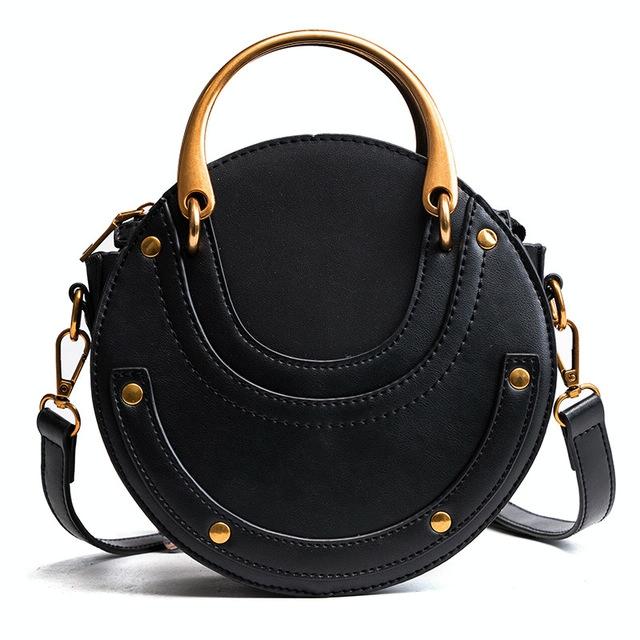 V562-C1091831410DBT-202504251540-00 Retro Leather Mini Shoulder Bag for Women - Black - Image 1