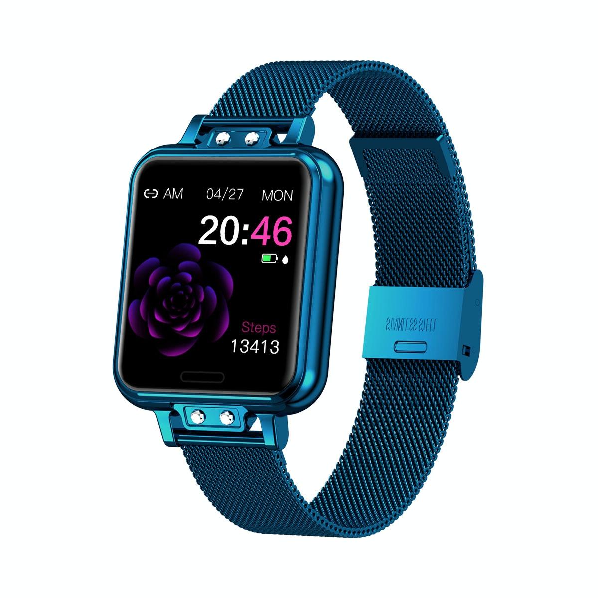 V562-C109330100ADE-202504251905-00 1.22 Inch Waterproof Smart Watch With Sleep & Heart Rate Monitor - Blue - Image 1