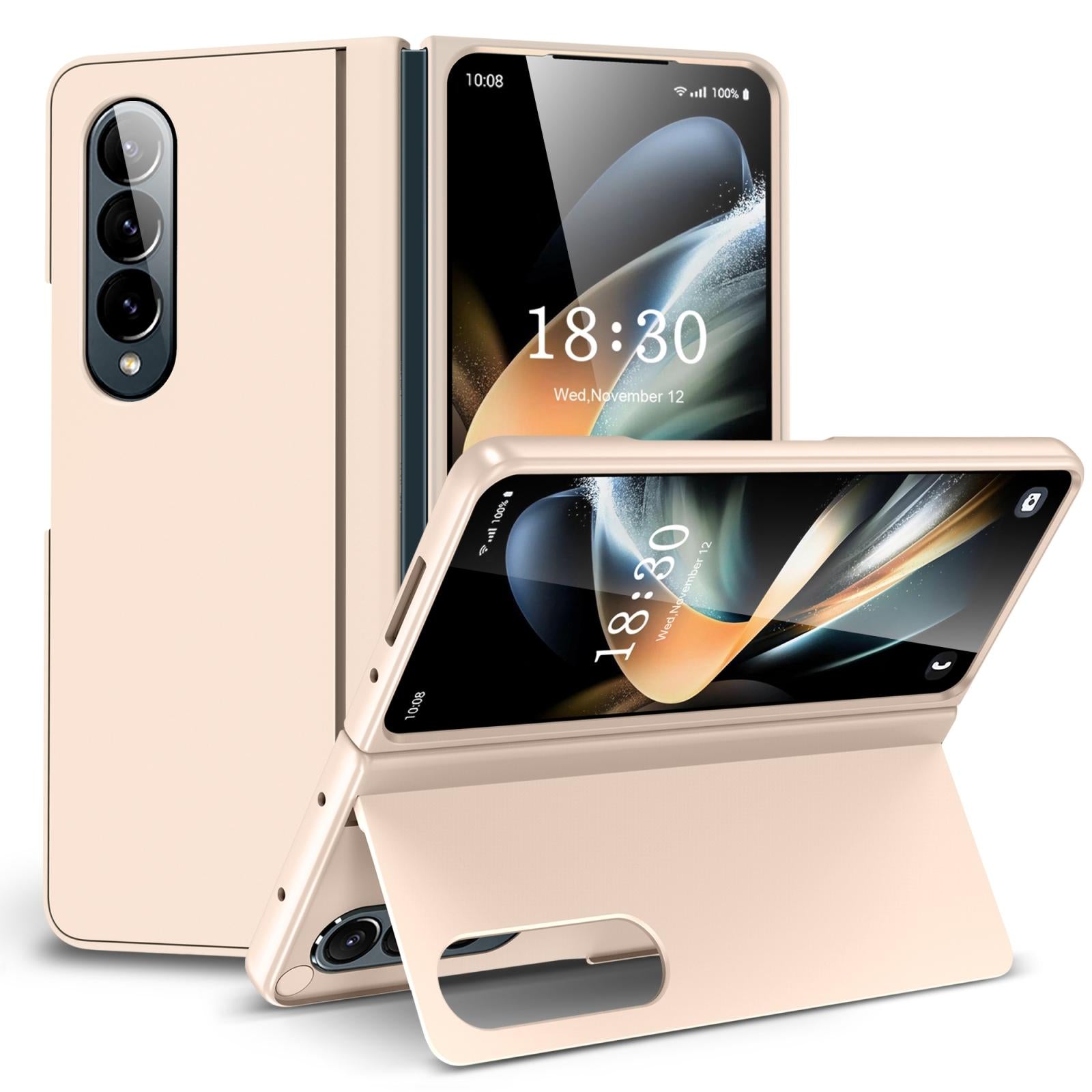 V562-C109577400ADE-202503211352-00 For Samsung Galaxy Z Fold4 5G Foldable Phone Case With Holder - Full Coverage - Pink - Image 1