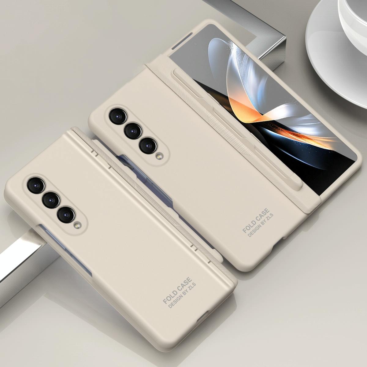 V562-C202338500ADE-202503211446-00 For Samsung Galaxy Z Fold4 5G Foldable Phone Case With Pen And Stylus - White - Image 1