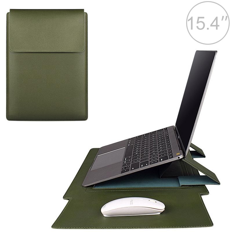 V562-C30459700ADE-202504251831-00 15.4 Inch Laptop Leather Sleeve Carrying Bag - Green - Image 1