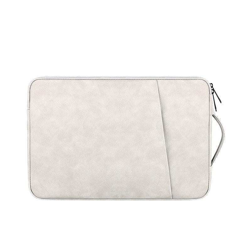 V562-D100667100ADE-202504251632-00 13.3 Inch Sheepskin Notebook Inner Bag - Natural - Elegant Gray - Image 1