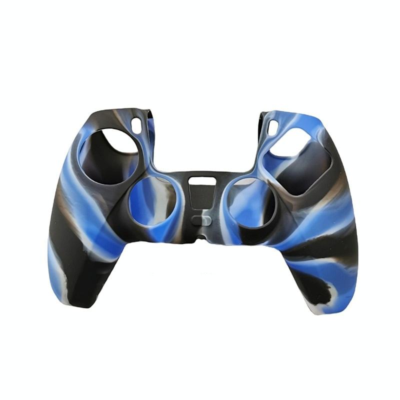 V562-D1006719450DBT-202505201332-00 2-pack Non-slip Silicone Handle Covers for Ps5 Controllers - Black White Blue - Image 1