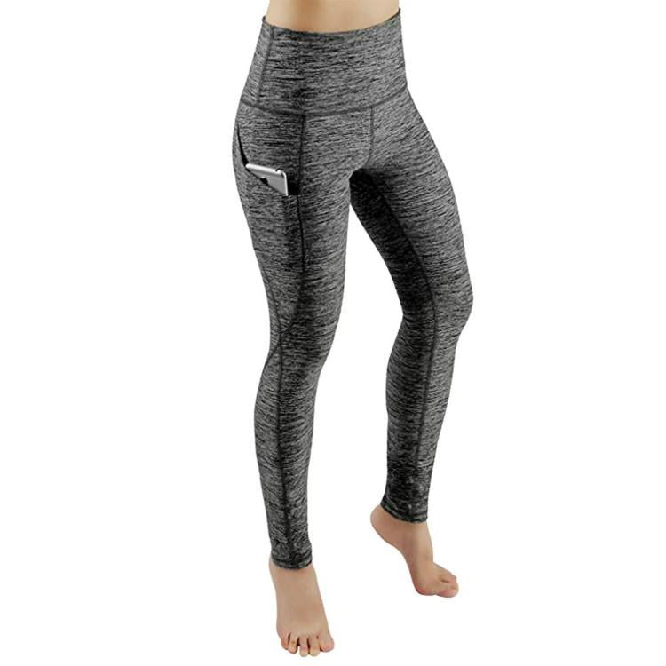 V562-D1006975140DBT-202503262007-00 High Waist Slim Sports Leggings Women Tight Sportswear Size S - Gray - Image 1