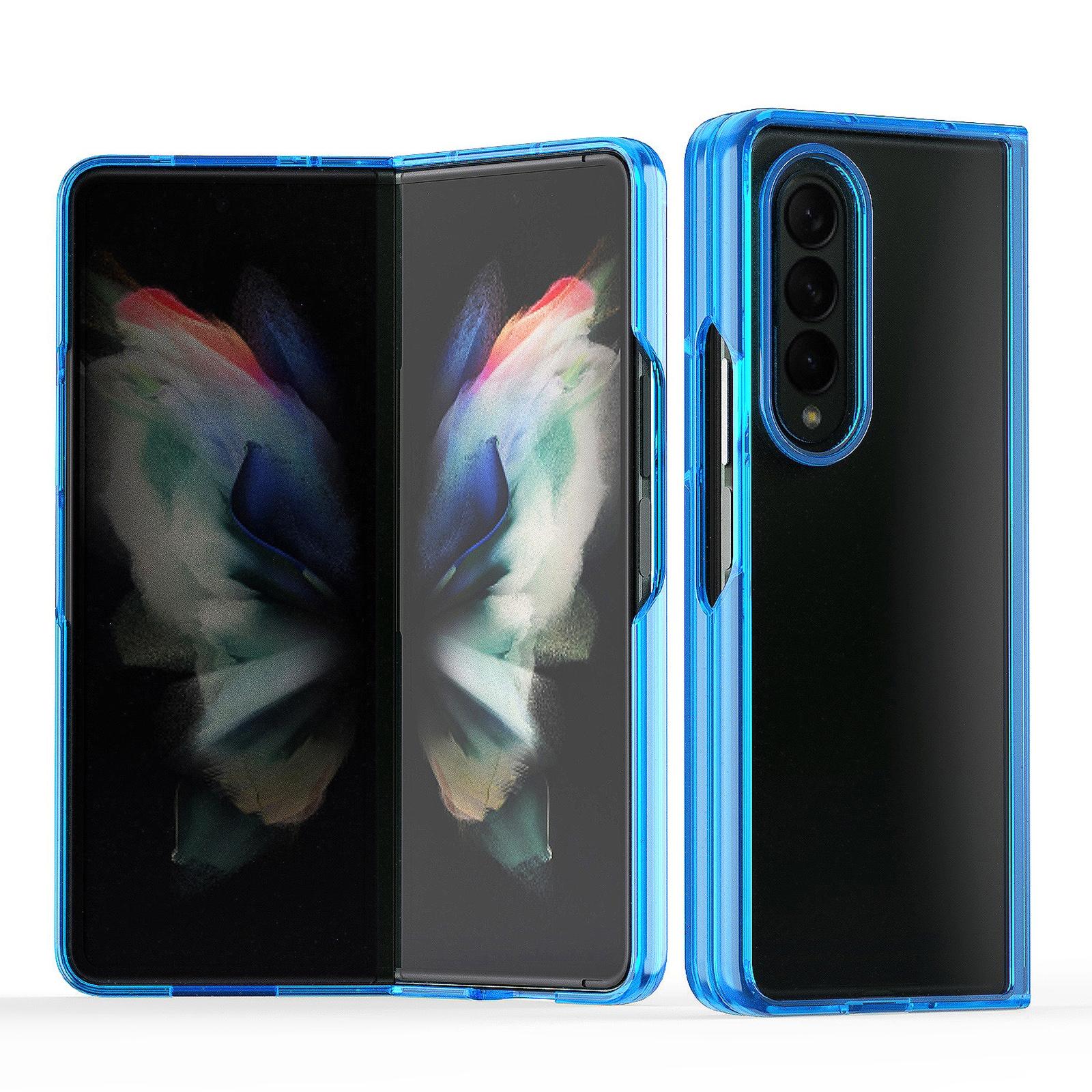 V562-D101044300ADE-202505221853-00 For Samsung Galaxy Z Fold4 5G Clear Acrylic Tpu Phone Case - Blue - Image 1