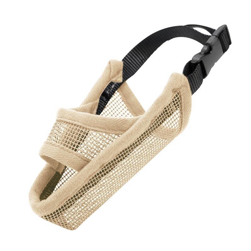 V562-D1016852650DBT-202503261931-00 Dog Mouth Cover Anti-Bite Mesh Dog Mouth Cover Medium And Large Dogs Anti-Drop Mask Xxs - Beige - Image 1