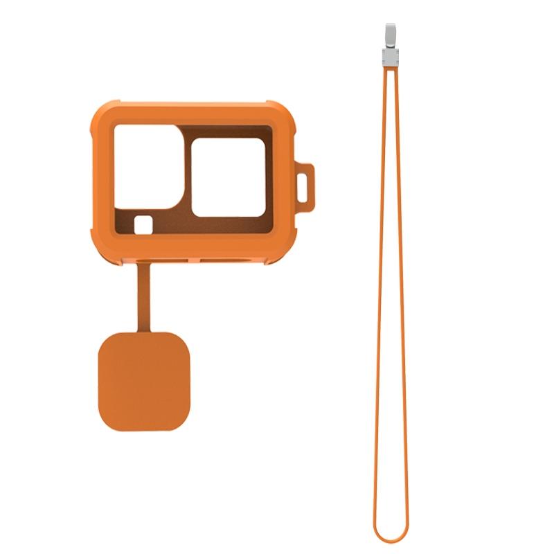 V562-D1017192060DBT-221845-00 Silicone Case for Gopro Hero10 / 9 - Liquid Finish - Orange - Image 1