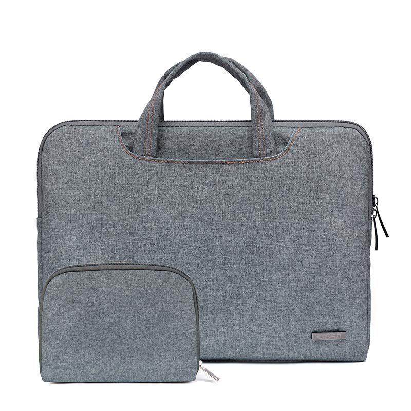 V562-D1027175950DBT-202502282006-00 11.6 Inch Simple Business Laptop Bag with Liner - Ls-116 - Snowflake Nylon Gray - Image 1
