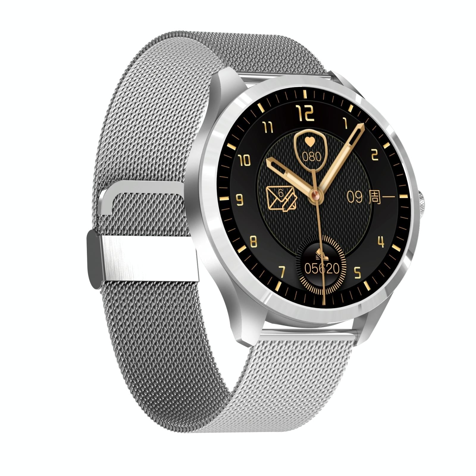 V562-D102764100ADE-202504251959-00 1.28 Inch Ips Colour Screen Ip67 Waterproof Smart Watch Support Blood Pressure Monitoring / Heart Rate Monitoring / Sleep Monitoring - Silver - Image 1