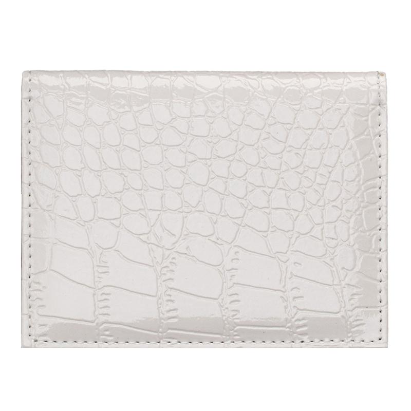 V562-D1034421950DBT-202503280210-00 Pu Crocodile Pattern Card Holder Fits Cdc Documents - White - Image 1
