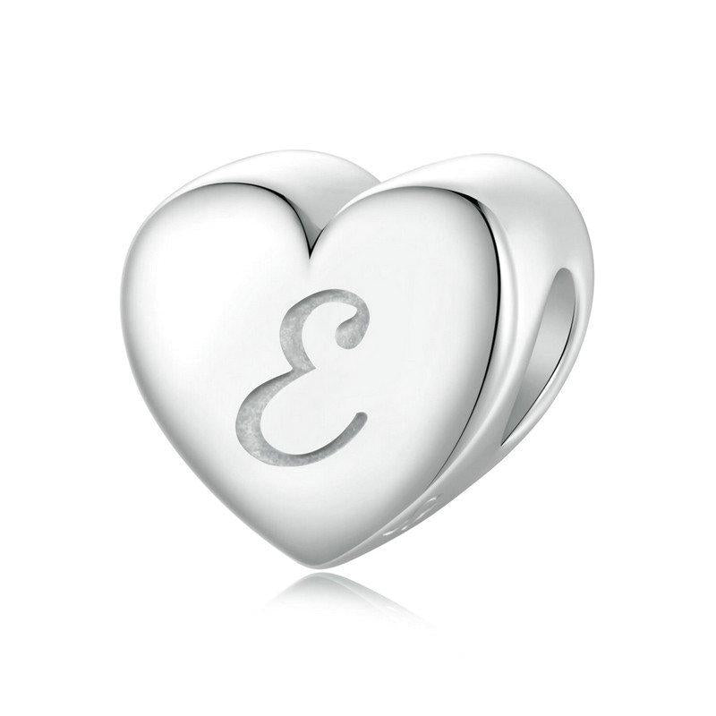 V562-D1049854060DBT-202504111612-00 925 Sterling Silver Platinum Plated Love Letters Diy Beads In - E - Image 1