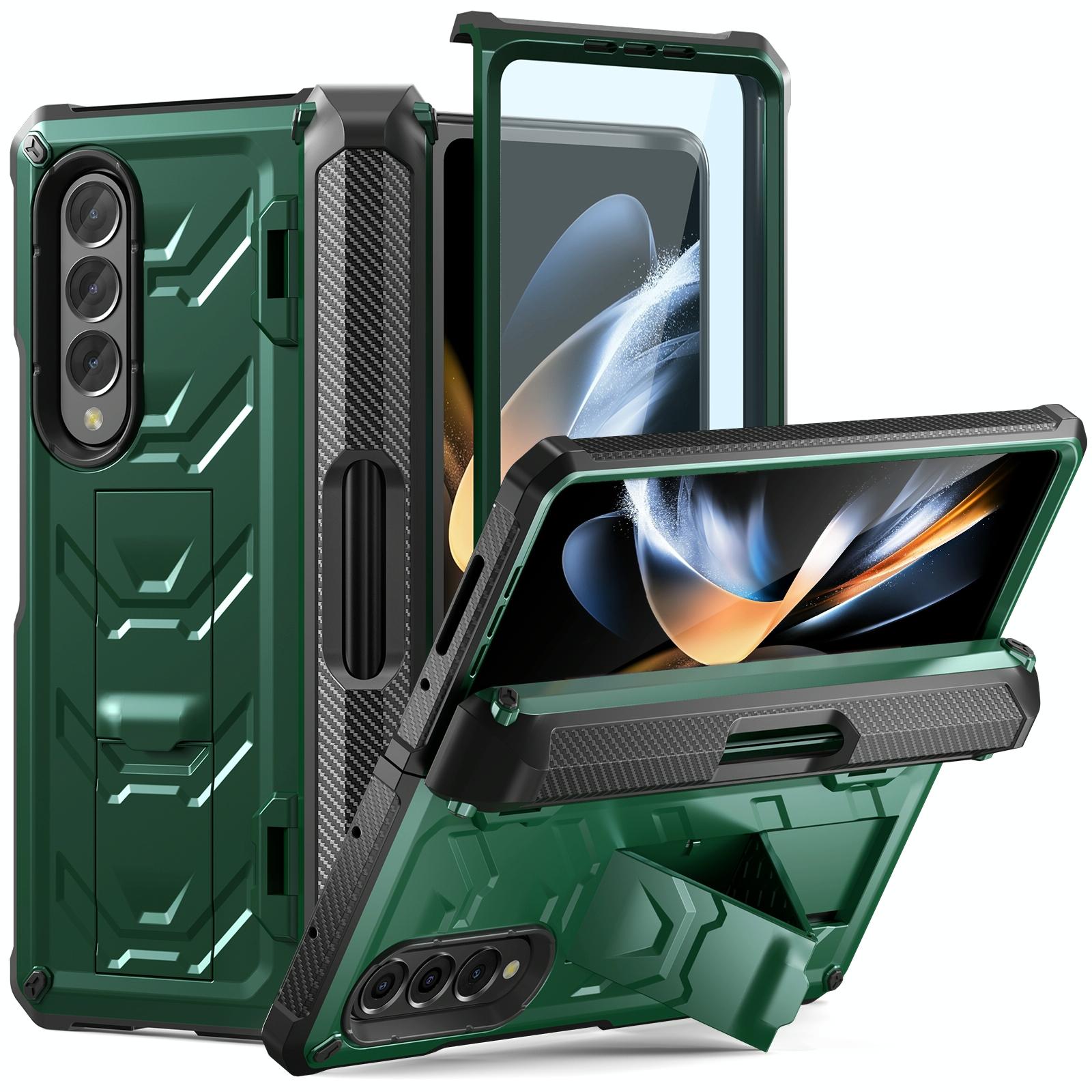 V562-D106559300ADE-202503211330-00 For Samsung Galaxy Z Fold4 5G Foldable Shockproof Phone Case - Green - Image 1