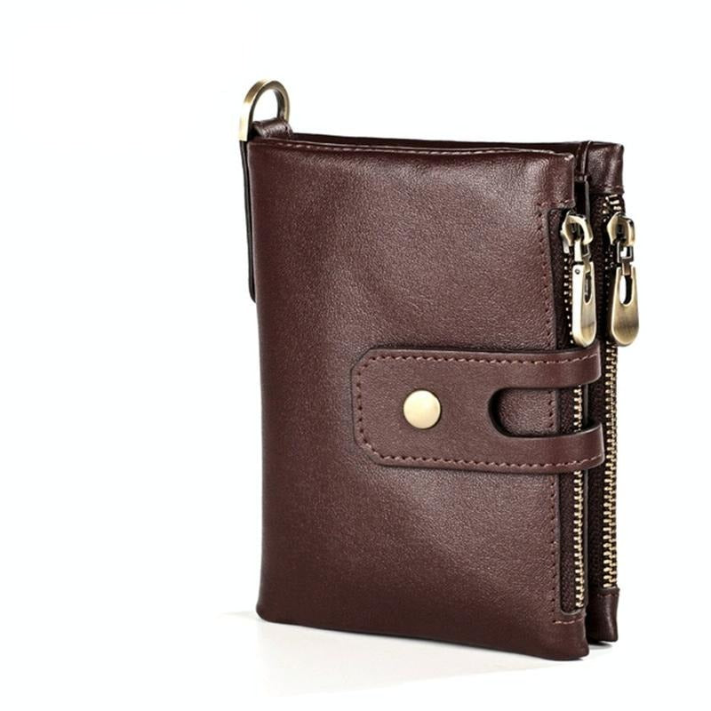 V562-D10659500ADE-202503281940-00 Men Rfid Leather Wallet with Card Slots - Coffee - Image 1