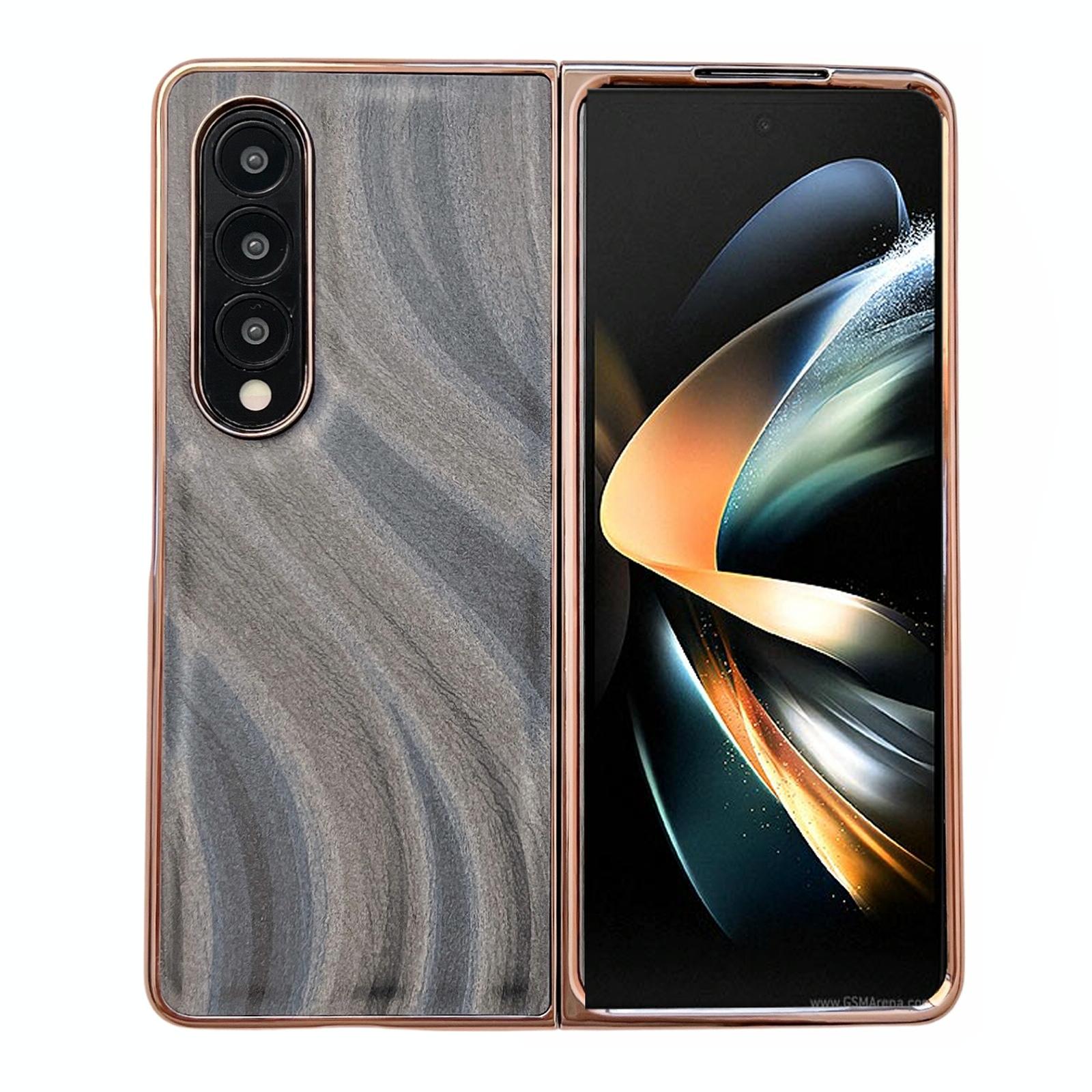 V562-D109196300ADE-202505291323-00 For Samsung Galaxy Z Fold4 5G Nano Electroplating Case - Silver Bead Grey - Image 1