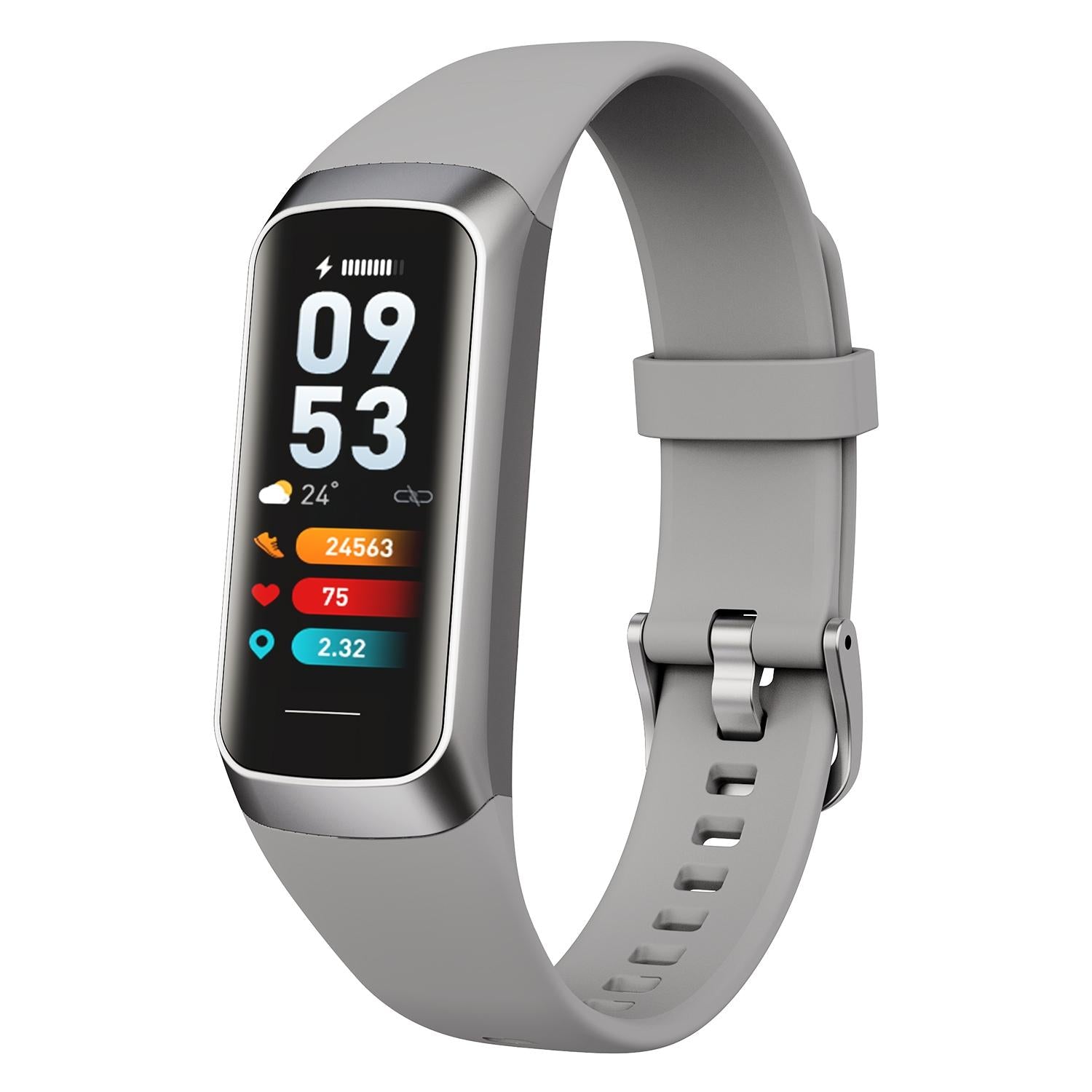 V562-D109927100AYS-202504252207-00 Ip67 Waterproof Smart Fitness Band - Compact And Durable - Grey - Image 1