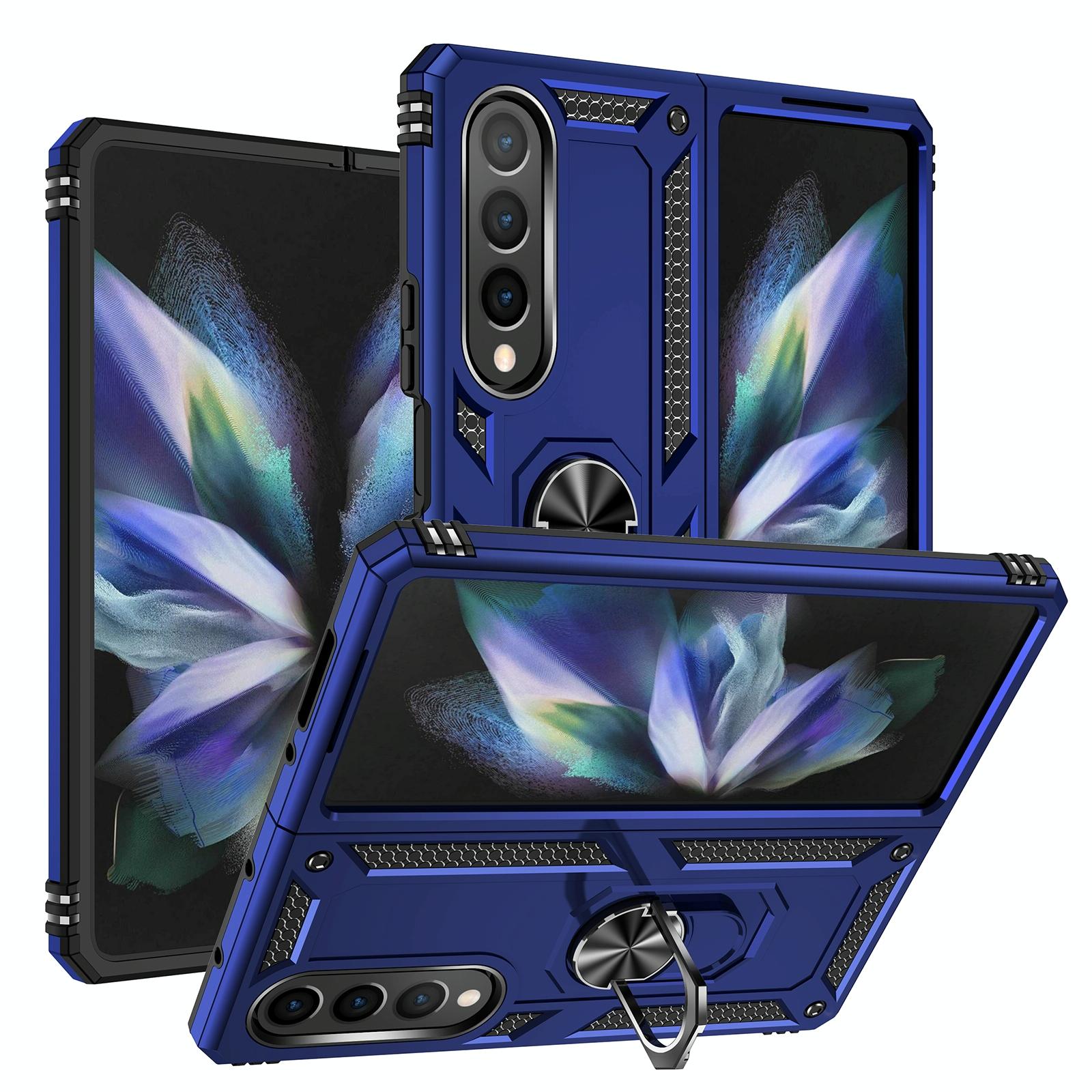 V562-D206113300ADE-202504292052-00 For Samsung Galaxy z Fold4 5G Tpu & Pc Shockproof Phone Case - Blue - Image 1