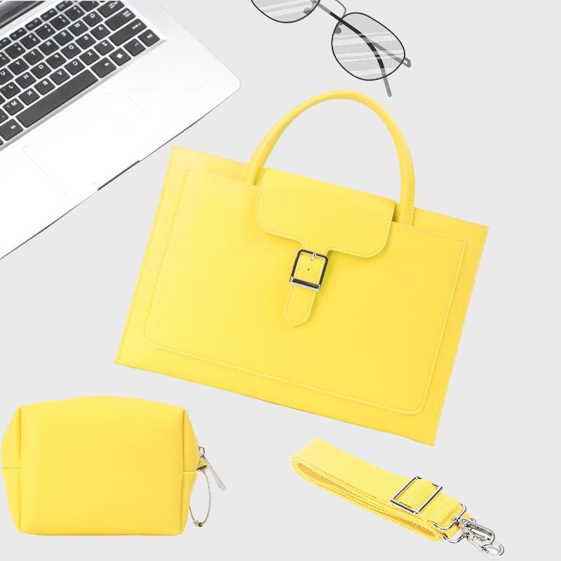 V562-D3039352060DBT-202502282041-00 15-inch Waterproof Laptop Bag with Power Pack - Portable - Goose Yellow - Image 1