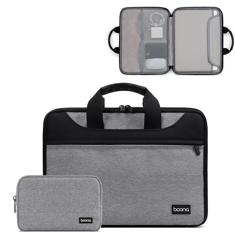 V562-D3086443060DBT-202502282216-00 Waterproof Oxford Cloth Laptop Bag - 14 / 15 / 15.6 Inches Full Open - Gray + Power Bag - Image 1